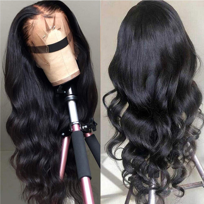 Fashion Wig: Front Lace Black Wavy Hair,Large Wavy Wigs