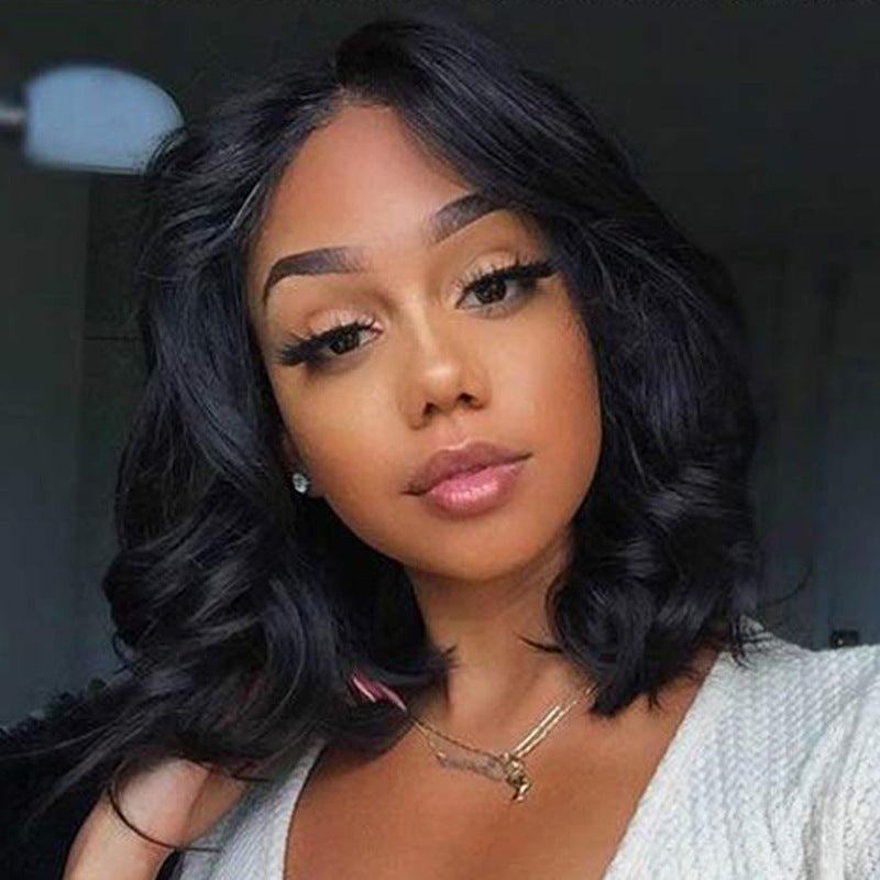 New Black Wavy Wig - Medium-Length