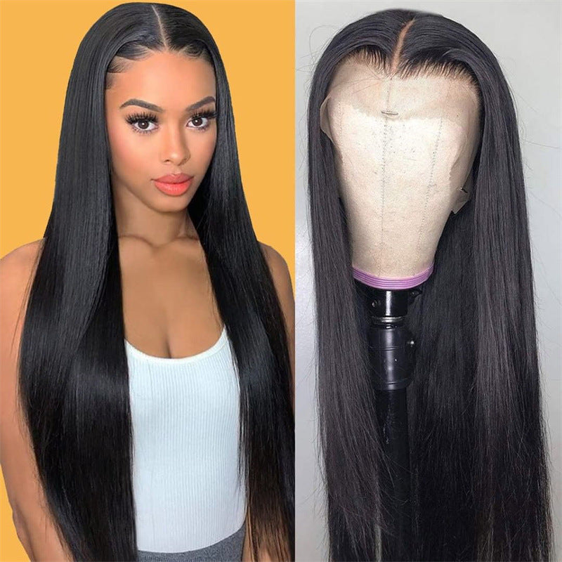 European & American Matte Silk Long Hair Wig: African Style