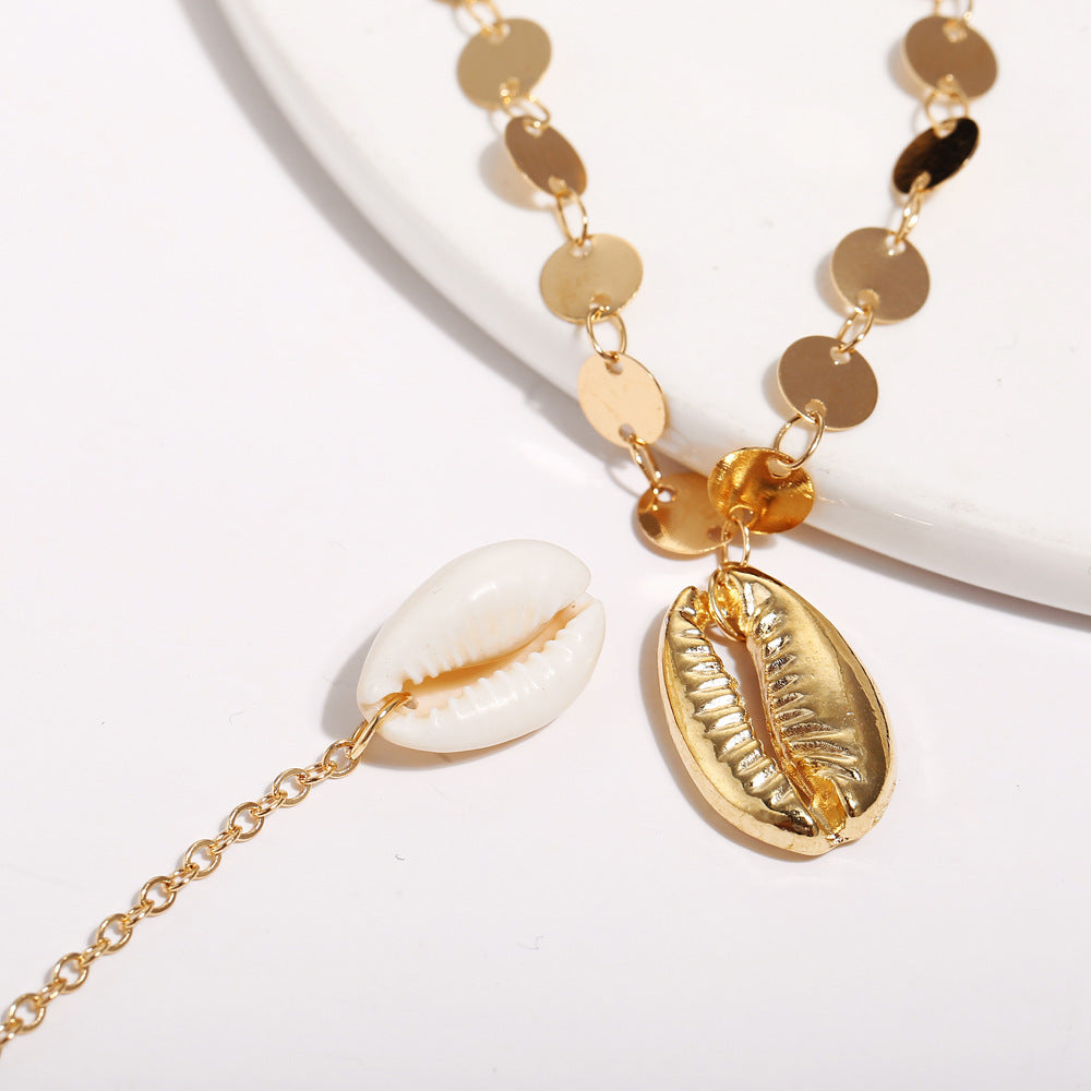 Y-Shaped Shell Pendant Necklace - European American Wholesale - Shop N Save