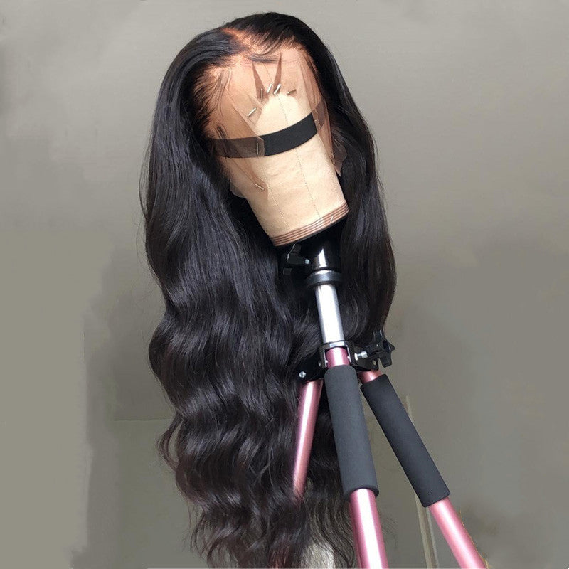 Fashion Wig: Front Lace Black Wavy Hair,Large Wavy Wigs