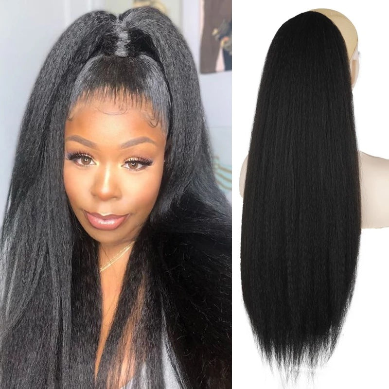 European & American Yaki Ponytail: New Long Straight Hair