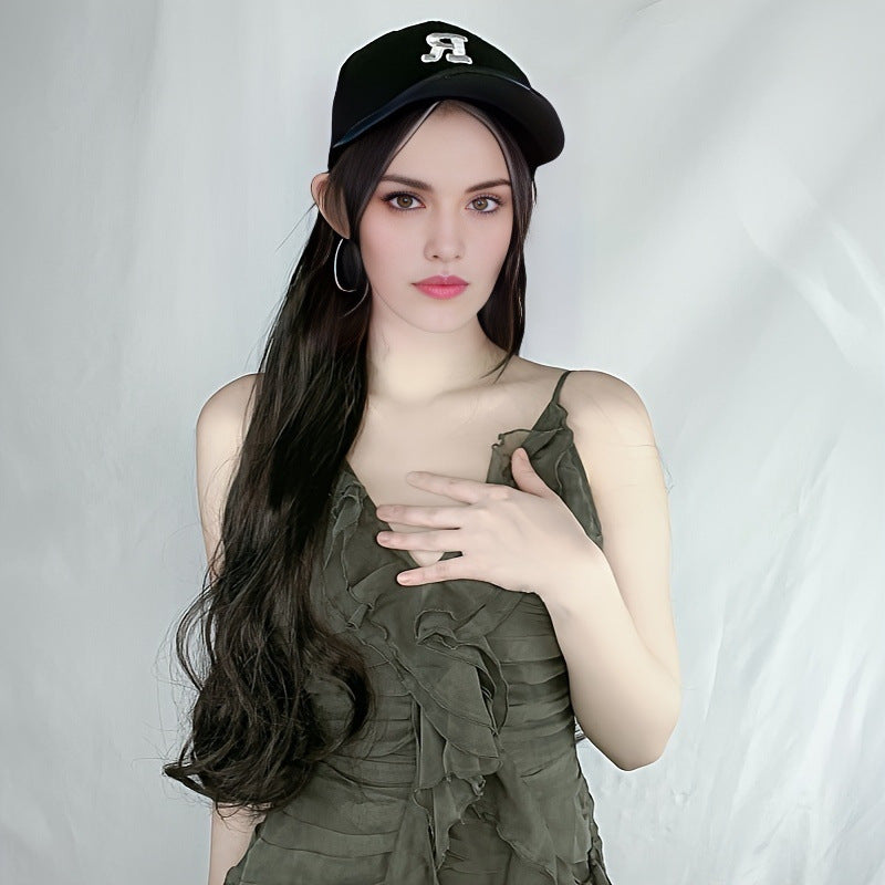 Chic Long Hair Wave Hat Wig