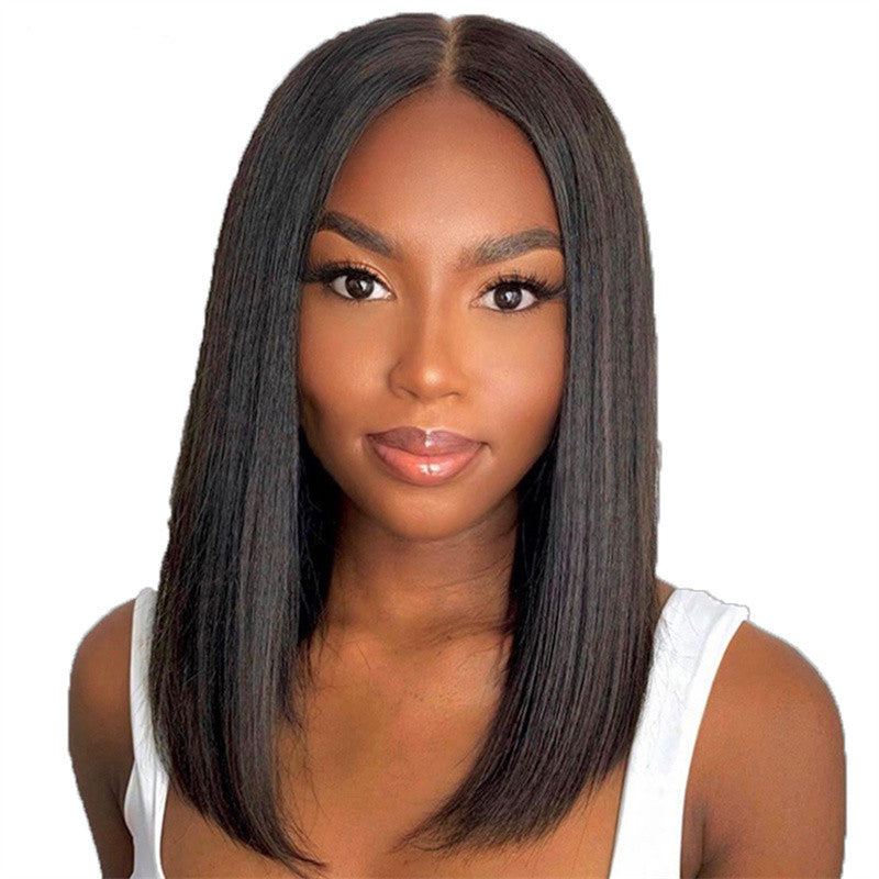 New High-Temperature Fiber Center-Parted Women's Wig