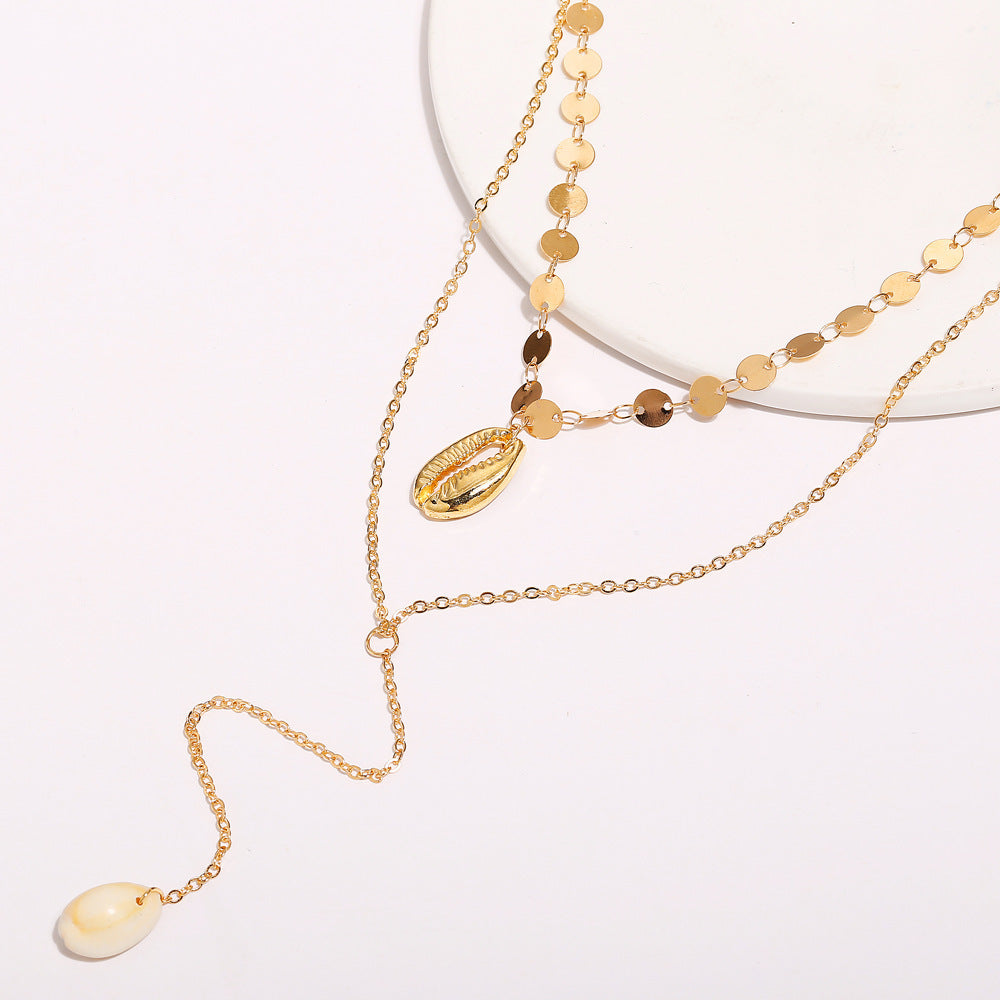 Y-Shaped Shell Pendant Necklace - European American Wholesale - Shop N Save