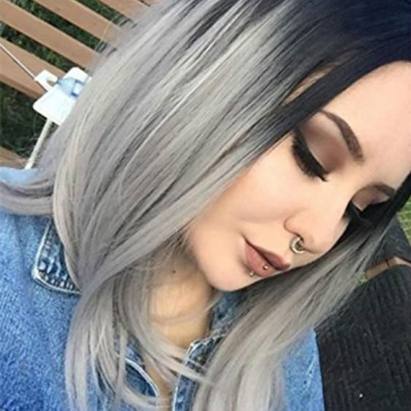 African Wig: European & American Fashion Gradient Color Highlights