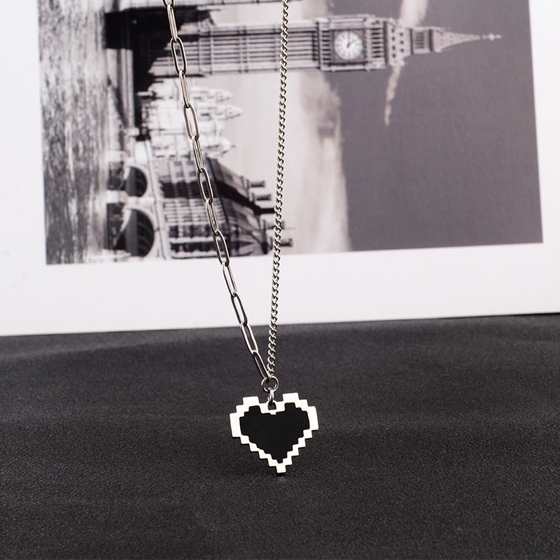 Titanium Steel Heart Necklace - Double Layer, Hip Hop Fashion - Shop N Save