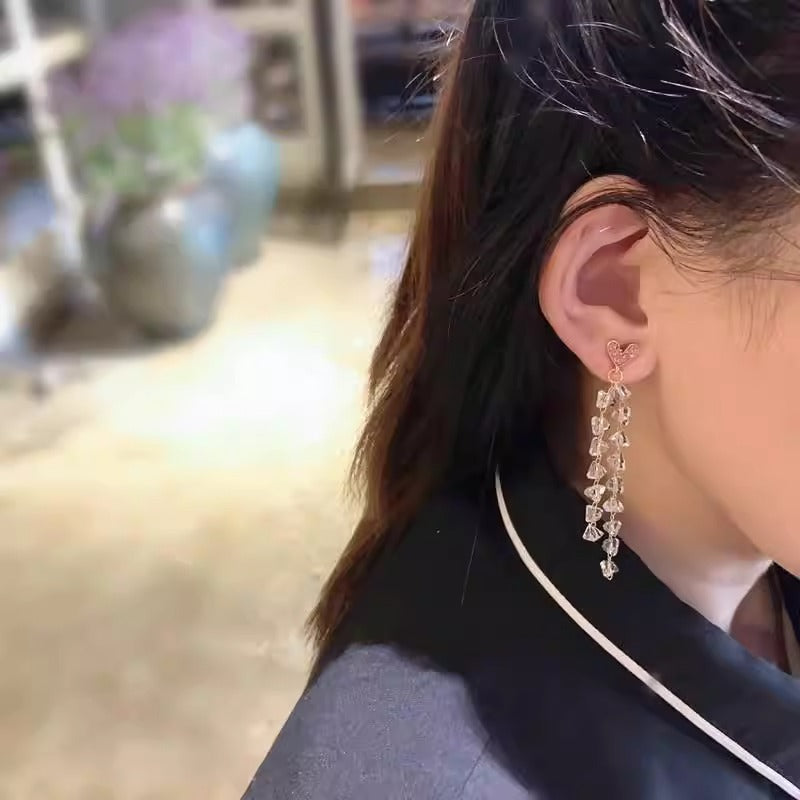 Love Tassel Earrings - Korean Girly Style, Crystal Forest Design - Shop N Save