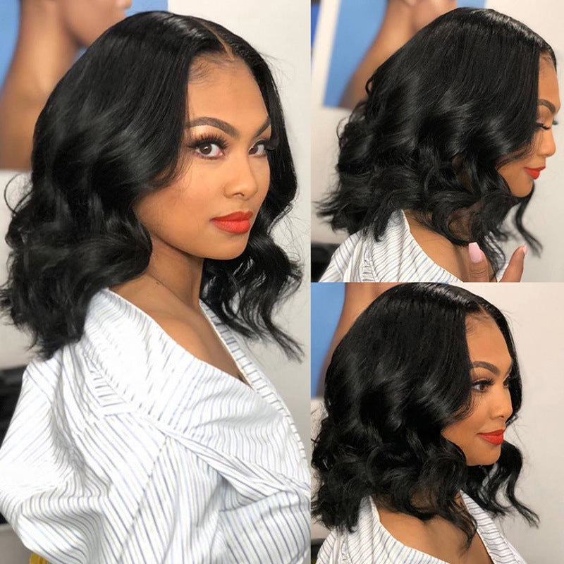 New Black Wavy Wig - Medium-Length