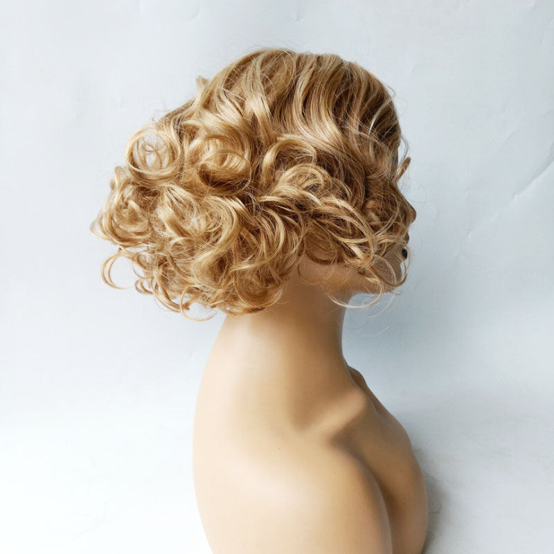 Ladies: Fluffy Short Curly Hair, Blonde