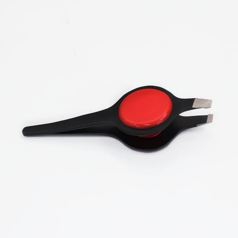 Fashion Plus Eyebrow tweezers Professional Quality (Red).
