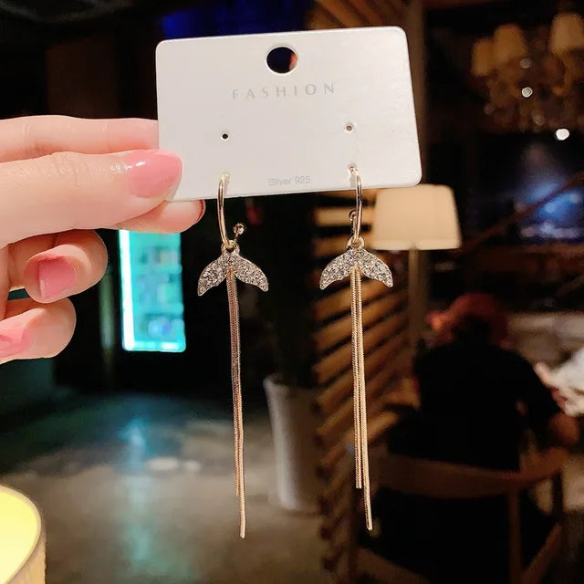 Rimiut Long Tassel Earrings: Korean Fashion, Luxury, Wedding, Party - Shop N Save