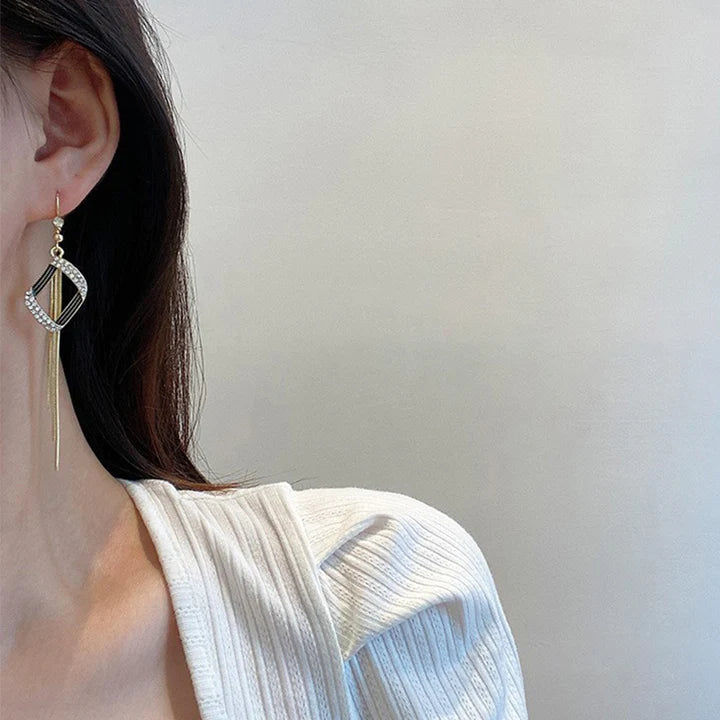 Molded Crystal Texture Gold Plated Ear Tops - Golden - Shop N Save