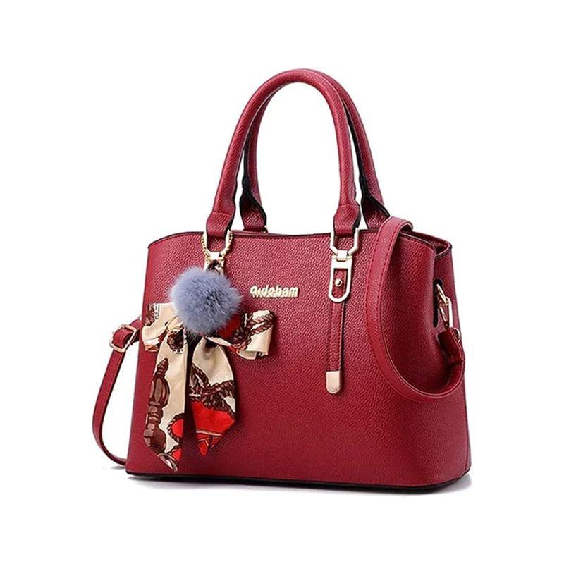 Fashion Large Capacity Stylish Shoulder Handbags - Wine Red - Shop N Save