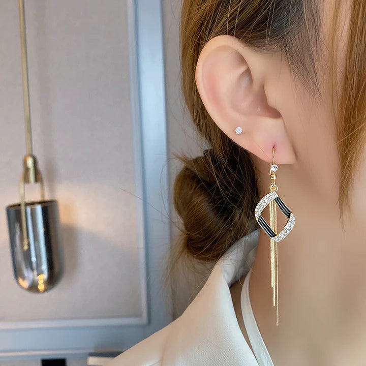 Molded Crystal Texture Gold Plated Ear Tops - Golden - Shop N Save