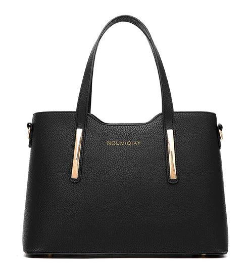 Two Pieces PU Leather Formal Bag Set - Black - Shop N Save