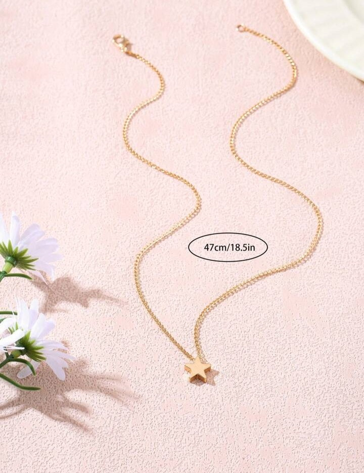 Simple 3D Star Pendant Necklace: Minimalist Jewelry Charm - Shop N Save