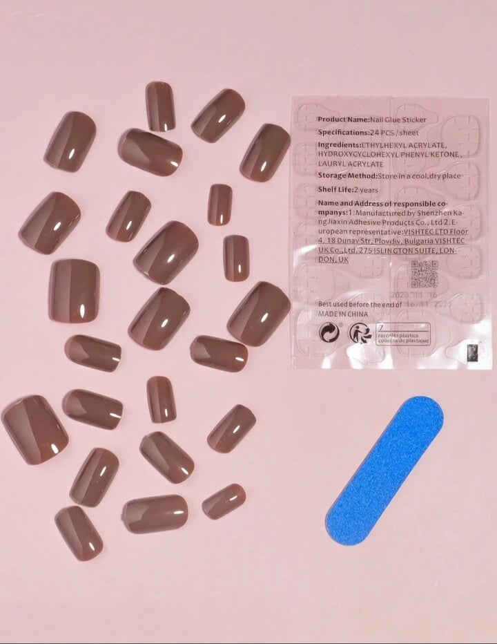 Berry Red Fake Nails - Trendy and Elegant - Shop N Save