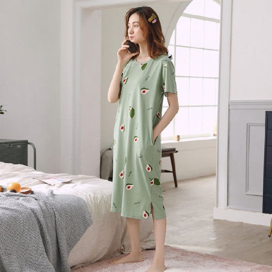 Single Pcs Nightwear For Women Sleepwear Green