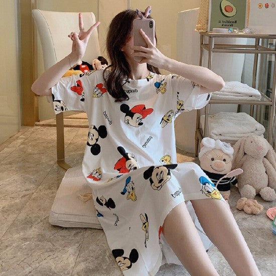 Single Pcs Nightwear For Women Sleepwear Multicolor