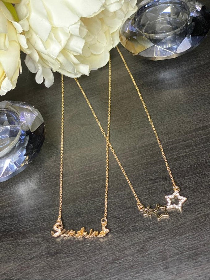 Heer Diamond Sunshine Letters Pendant: Elegant Jewelry Design - Shop N Save