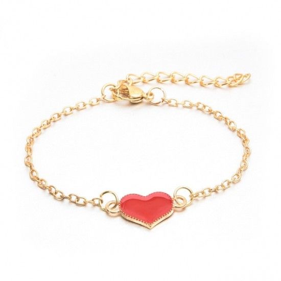 Trendy Hot Heart Bracelets For Women Girls - Red