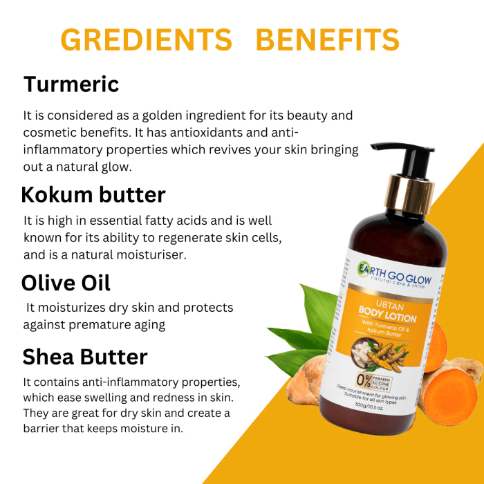 EARTH GO GLOW UBTAN BODY LOTION (300ml) - Shop N Save
