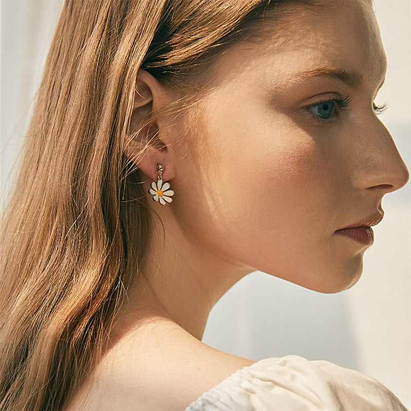 Sunflower Daisy Drop Earrings: Gifts for Women & Girls - Shop N Save