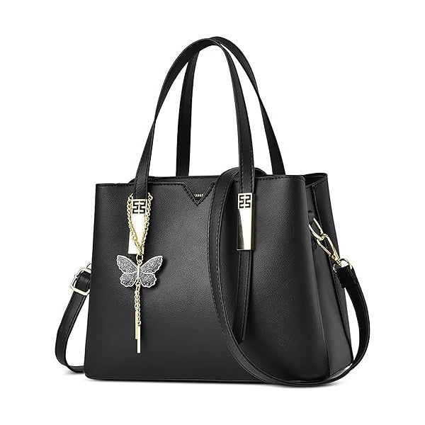 Large Capacity Solid Color Popular Handbag - Black