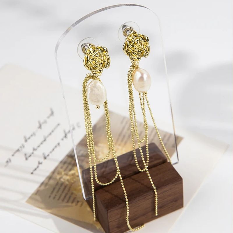 Creative Earring Display: Walnut Stand, Acrylic Rack for Multi-Styles - Shop N Save