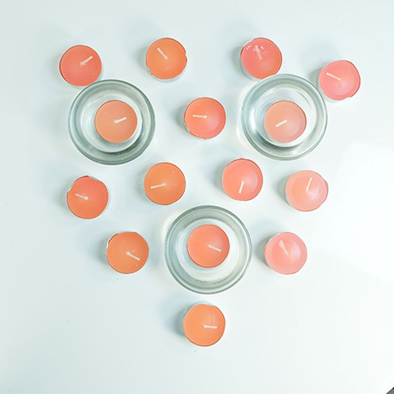 Love Life Scented Candle 3Pc Stand + 15Pcs Candle Set 4.5X23.5X8 cm (Rose).