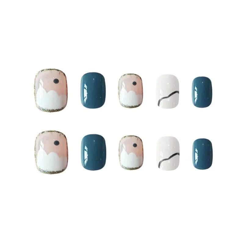 2024 Chain Design Fake Nails | Press-On Nail Art Set - Shop N Save