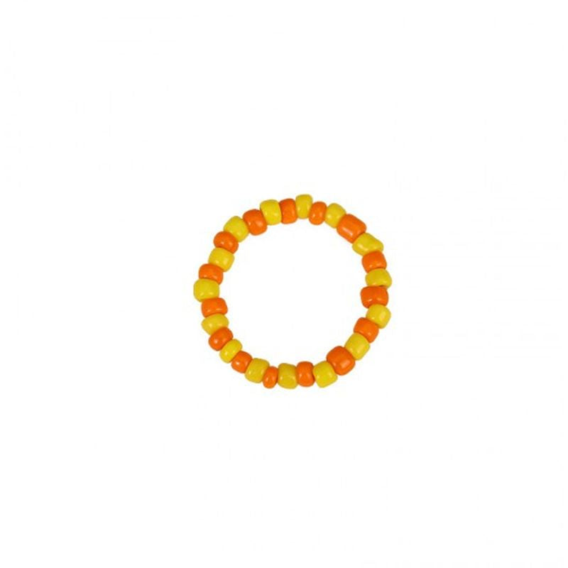 Summer Crystal Bead Rings Set For Women Bohemia Fresh Orange Yellow