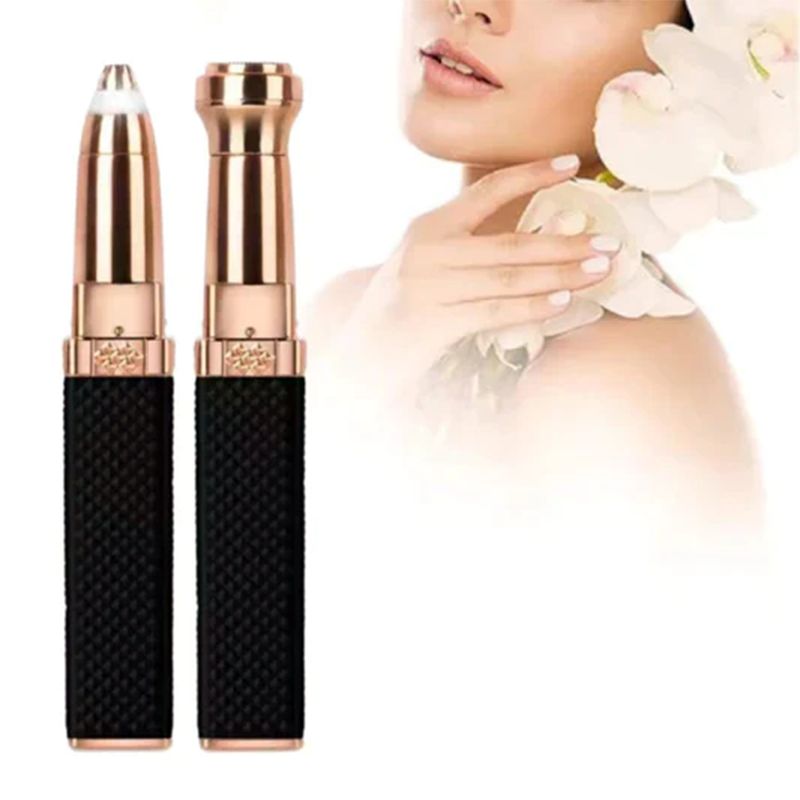 2 In 1 USB Charging Mini Facial Painless Hair Remover - Black - Shop N Save
