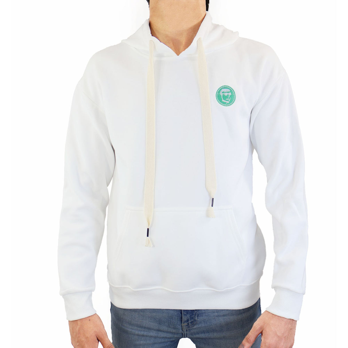 Mens Sweatshirt Rucci Hoodie Pullover Sweater - (White)