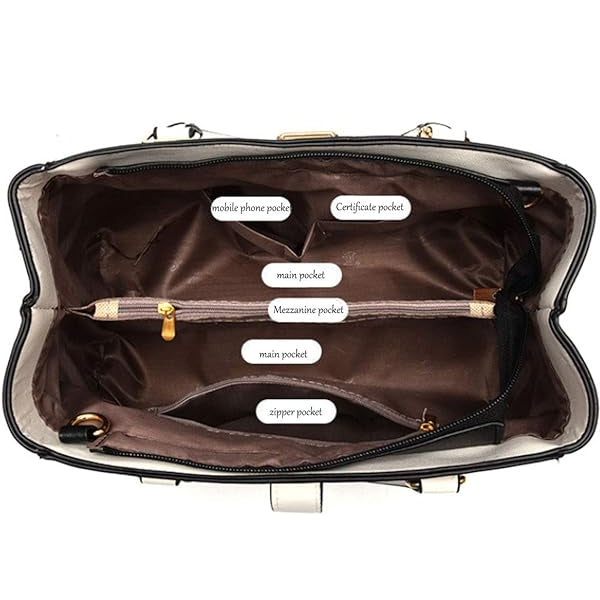 Women Elegant Fashion Wide Capacity Handbag - Black - Shop N Save