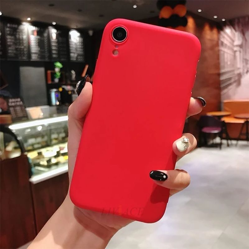 Luxury Silicon case for IPhone XR (Red)