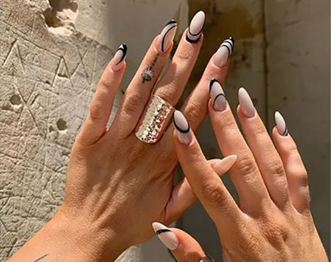 French Nail Covers: 3D Design, 24pc Press On Nails with Glue - Women - Shop N Save