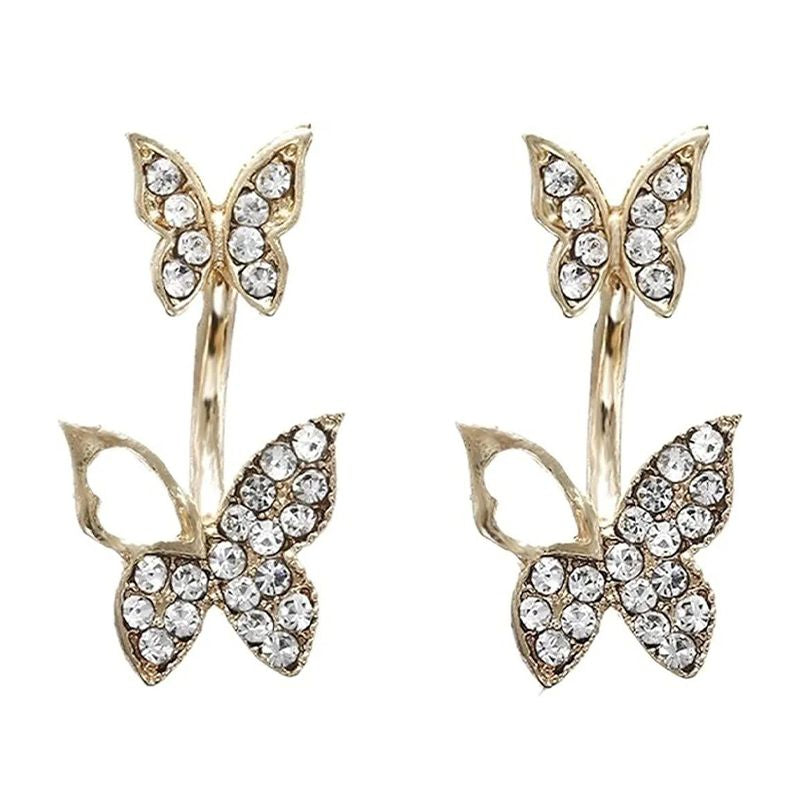 ANZAGA Double Butterfly Earrings: Innovative Crossover Design - Shop N Save