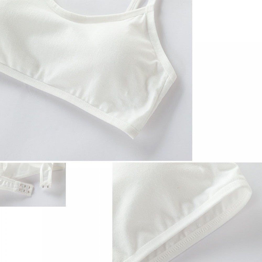 Girls Bra Straps Pure Cotton Vests - White - Shop N Save