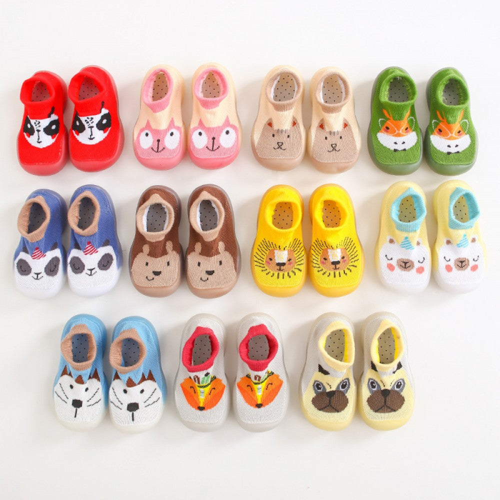 Newborn Infant Cartoon Design Socks Shoes For Kids Baby Girls - Breathable New Stylish Fashion For Boys Children - Soft Cotton Shoes - Yellow - Shop N Save