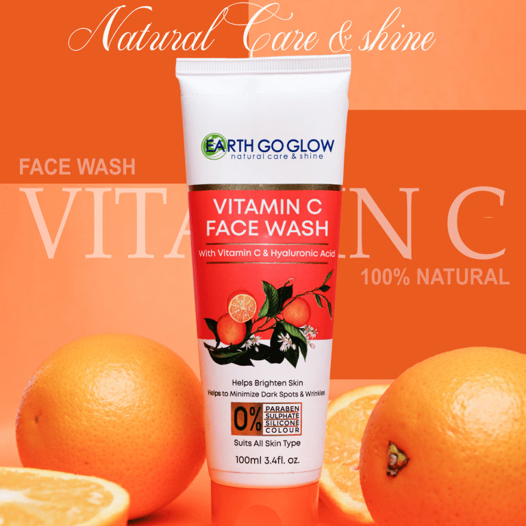 EARTH GO GLOW VITAMIN C FACE WASH FOR SKIN BRIGHTENING (100ml) - Shop N Save