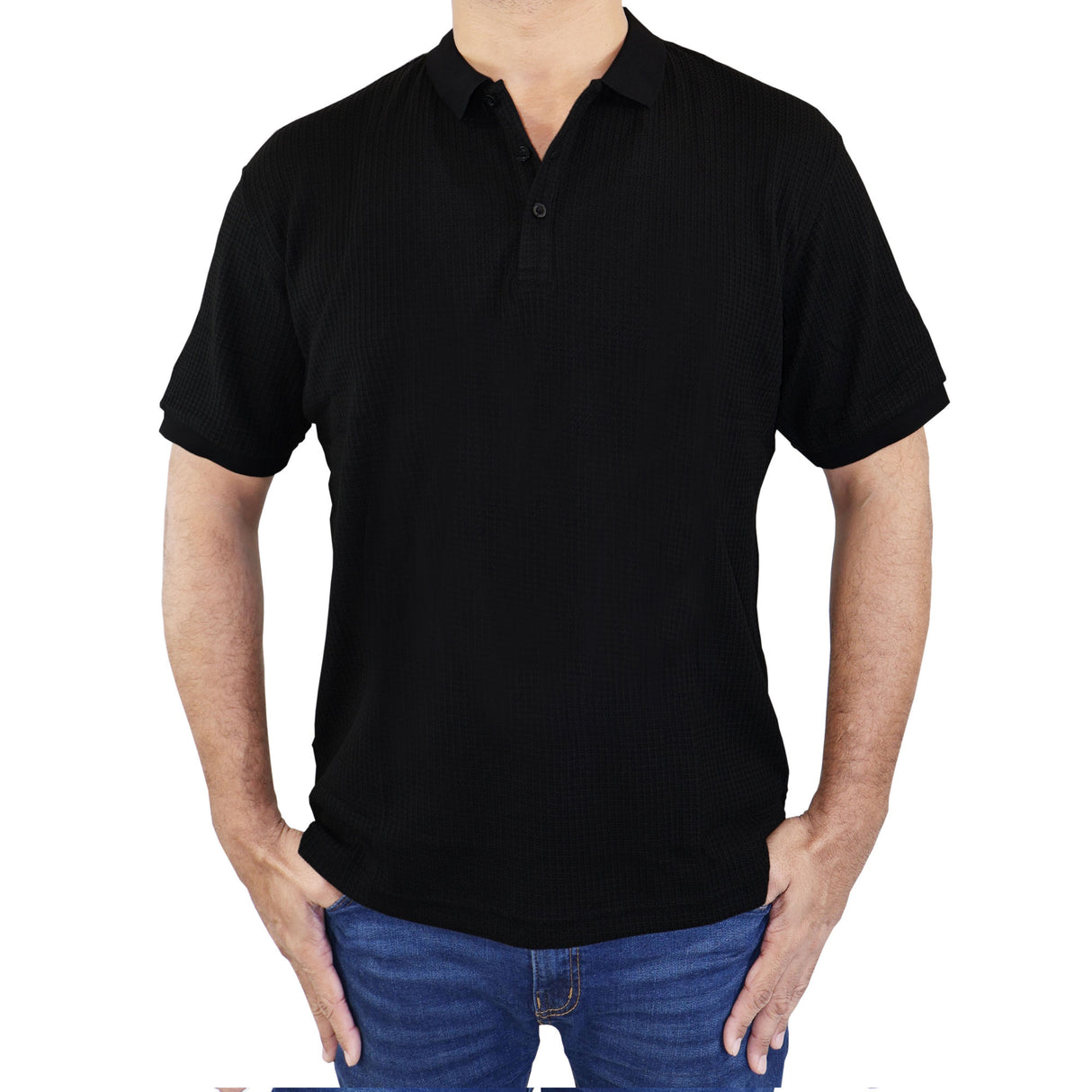 Cotton Blended T Shirt - (Black)