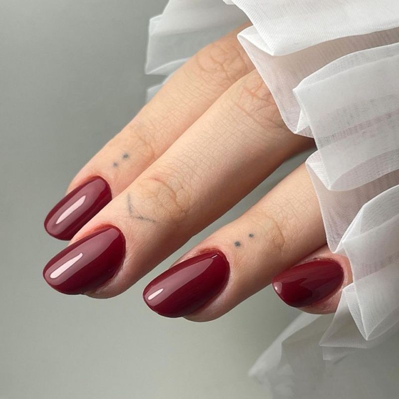 Nail Polish - Quick-Dry, Non-Toxic Beautiful Color - Metallic Dark Raspberry (036)