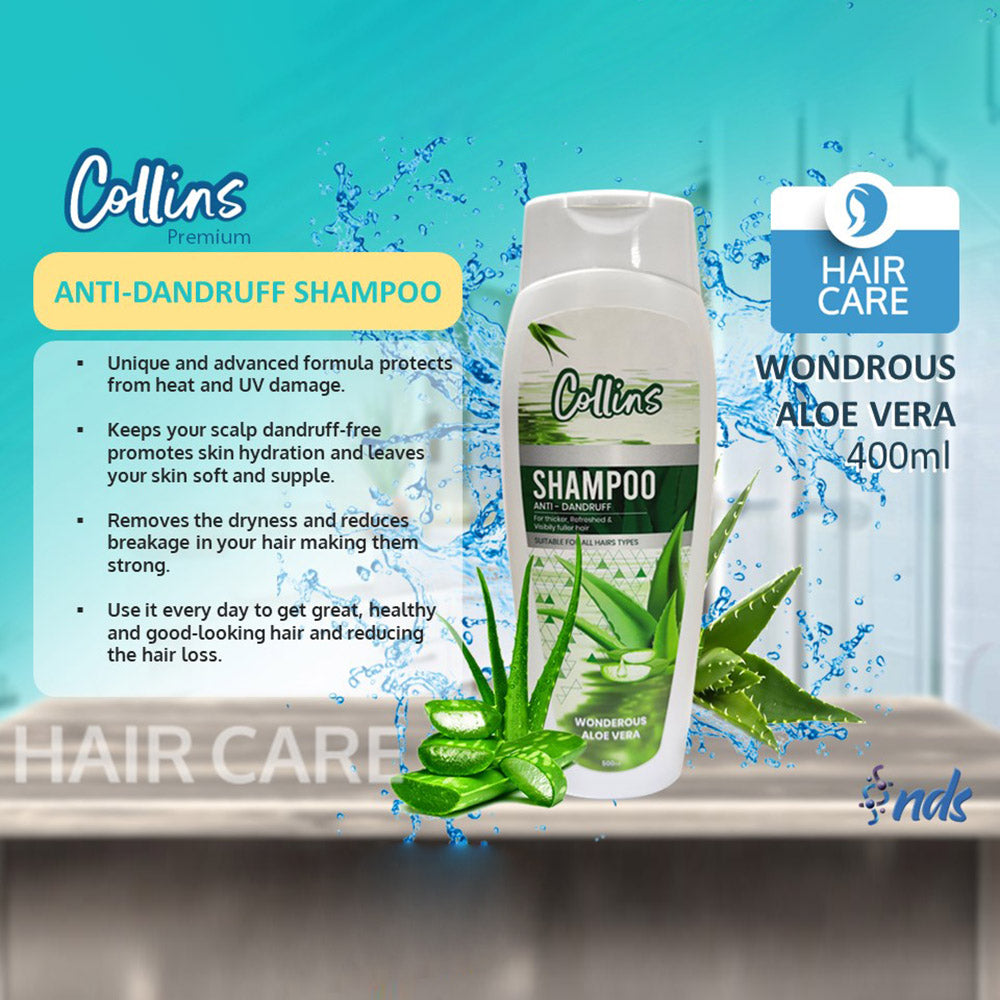 Collins Anti-Dandruff Shampoo - Aloe Vera, 400ml Care - Shop N Save