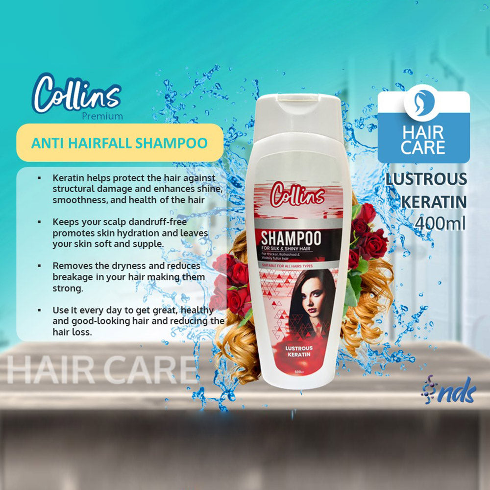 Collins Anti Hair Fall Shampoo - Keratin Enriched, 400ml - Shop N Save