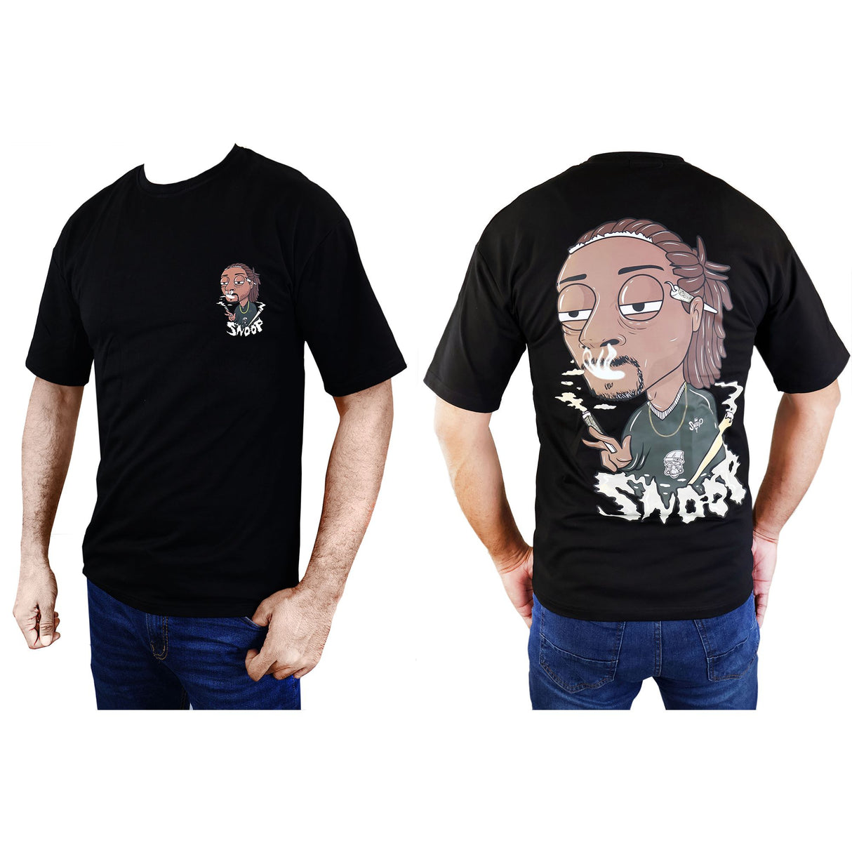 Snoop Dag Art Collective New Premium Sleeve Men`s T-shirt (Black)