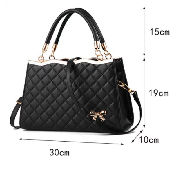 Elegant Black Geometric Handbag: Stylish, High Quality, Versatile Chic - Shop N Save
