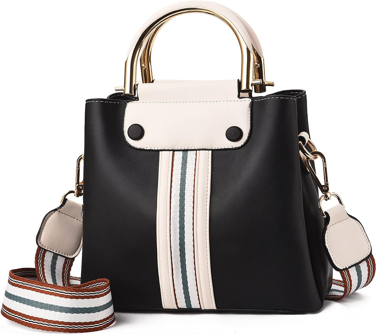 Striped Shoulder Bag: Versatile, Adjustable, Stylish for Women on the Go - Shop N Save