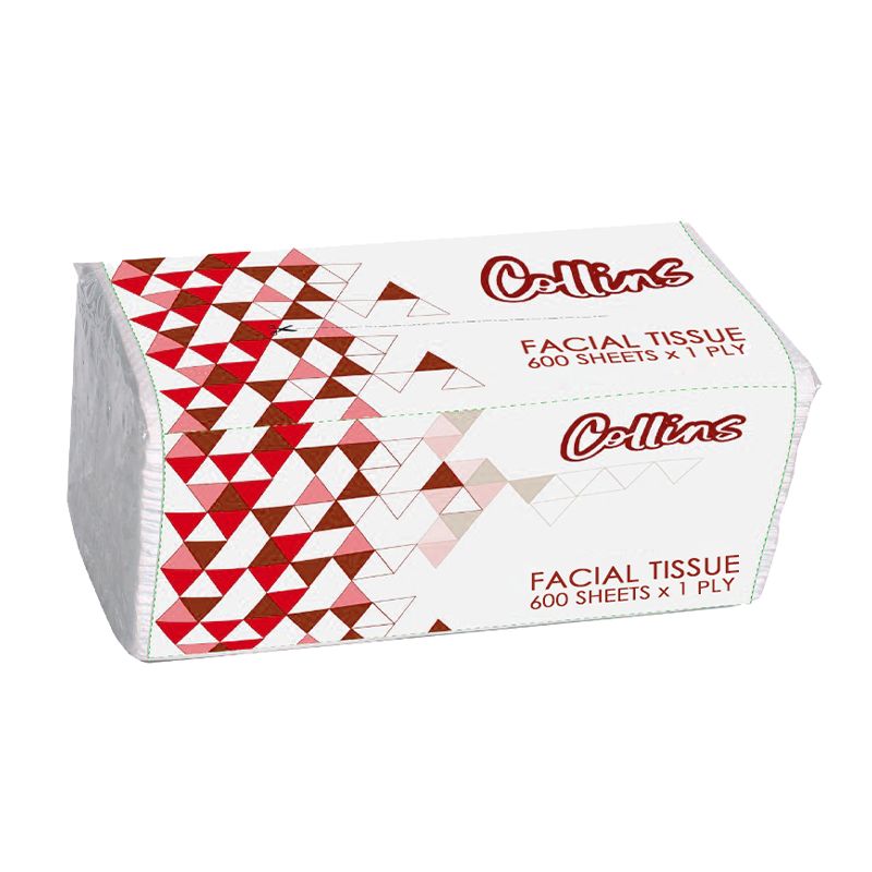 Collins Facial Tissue: 1x4 Pack, 600 Sheets, Soft 1-Ply Comfort - Shop N Save